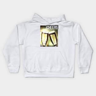 Cheers Champagne drinking Kids Hoodie